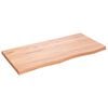 vidaXL Tampo de mesa 100x50x(2-4) cm carvalho tratado castanho-claro