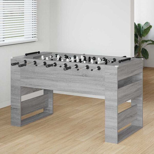 vidaXL Mesa de Futebol Cinza Sonoma 146,5 x 74 x 85 cm