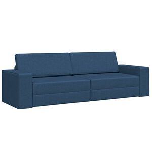 vidaXL Sof&aacute;-Cama Azul Marinho 245 x 78 x 77 cm tecido