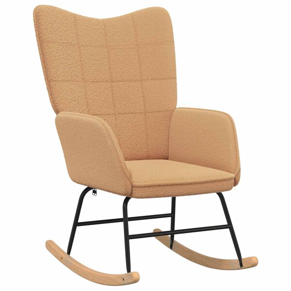 vidaXL Cadeira de baloi&ccedil;o Bege Tecido Sherpa