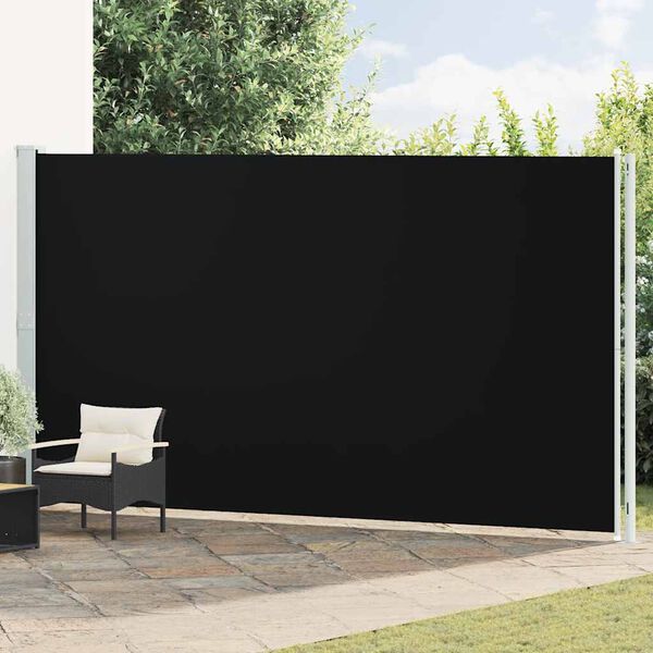 vidaXL Toldo lateral retr&aacute;til para p&aacute;tio 220x600 cm preto