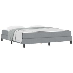vidaXL Cama Box com colch&atilde;o Cinzento-claro 180 x 200 cm tecido