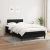 vidaXL Cama boxspring com colch&atilde;o 120x190 cm tecido preto