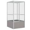 vidaXL Gaiola p/ p&aacute;ssaros 111x107x211,5 cm a&ccedil;o galvanizado cinzento