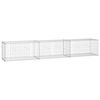 vidaXL Muro gabi&atilde;o com tampas a&ccedil;o galvanizado 300x50x50 cm