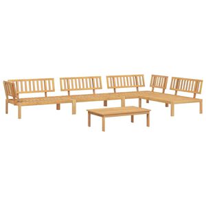 vidaXL 5 pcs conjunto de m&oacute;veis de paletes p/ jardim ac&aacute;cia maci&ccedil;a