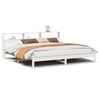 vidaXL Cama sem colch&atilde;o 200x200 cm madeira de pinho maci&ccedil;a branco