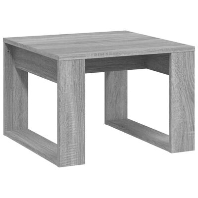 vidaXL Mesa de apoio 50x50x35 cm derivados de madeira cinzento sonoma