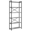 vidaXL Estante 80 x 30 x 189,5 cm Derivados de Madeira Sonoma cinzento