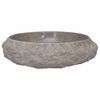 vidaXL Lavat&oacute;rio &Oslash;40x12 cm m&aacute;rmore cinzento