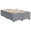vidaXL Cama boxspring com colch&atilde;o 120x190 cm tecido cinzento-claro