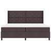 vidaXL Cama Box com colch&atilde;o Marrom Escuro 200 x 200 cm tecido