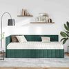 vidaXL Estrutura de Cama de Canto com Colch&atilde;o 2 pcs Verde Veludo