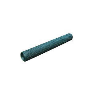vidaXL Cerca de arame galinheiro c/ revestimento em PVC 25x0,5 m verde