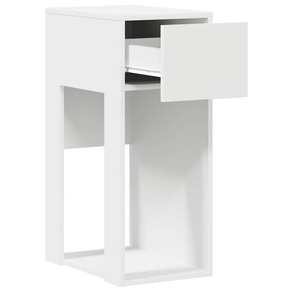 vidaXL Suporte torre de computador com gaveta 30x44x74 cm branco