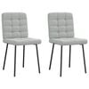 vidaXL Cadeiras de jantar 2 pcs veludo cinzento-claro