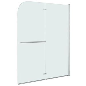vidaXL Divis&oacute;ria de chuveiro dobr&aacute;vel 2 pain&eacute;is ESG 95x140 cm