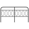 vidaXL Cabeceira de cama 183 cm metal preto