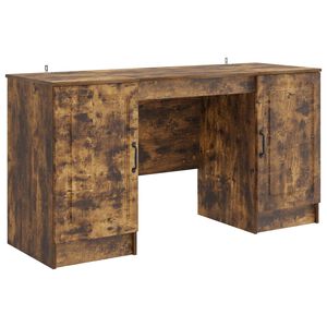 vidaXL Mesa Carvalho Fumado 142,5 x 50 x 75 cm Derivados de Madeira