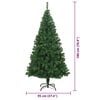 vidaXL &Aacute;rvore de Natal Artificial Verde 180 cm PVC, A&ccedil;o e Pl&aacute;stico