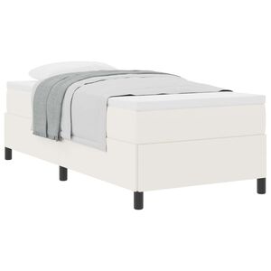 vidaXL Cama Box Creme 80 x 200 cm Tecido de Veludo Cotele