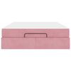 vidaXL Estrutura de cama com colchão com colchão 2 pcs Rosa Veludo
