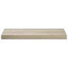 vidaXL Prateleira de parede suspensa 60x23,5x3,8 cm MDF cor carvalho