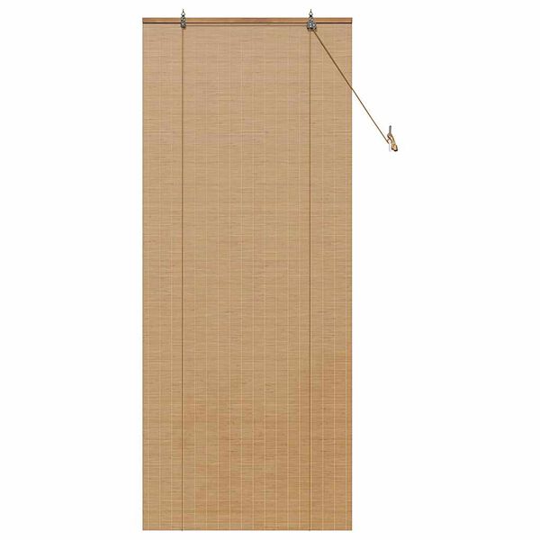vidaXL Estores de rolo com cortinas Manual Castanho 80 x 220 cm Bambu