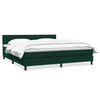 vidaXL Cama com molas/colch&atilde;o 180x220 cm veludo verde-escuro