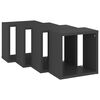 vidaXL Prateleiras de parede em forma de cubo 4 pcs 26x15x26 cm cinza