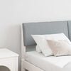 vidaXL Cabeceira estofada Cinzento-claro 160 cm