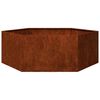 vidaXL Vaso/floreira 138x120x45 cm a&ccedil;o corten cor enferrujado