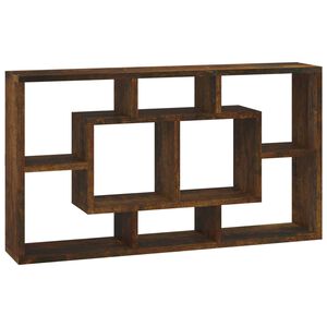 vidaXL Prateleira expositora parede 8 compartimentos carvalho fumado