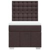 vidaXL Cama com molas/colch&atilde;o 80x200 cm tecido castanho-escuro