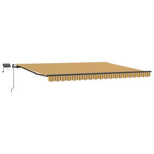vidaXL Toldo retr&aacute;til Multicolor 400 &times; 350 cm Tecido e Alum&iacute;nio