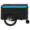 vidaXL Reboque para bicicleta 45 kg ferro preto e azul