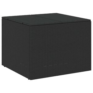 vidaXL Caixa de arruma&ccedil;&atilde;o para jardim 291L vime PE preto