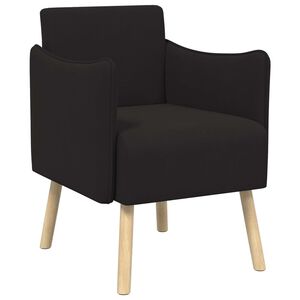 vidaXL Poltrona Preto Veludo Granulado