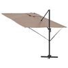 vidaXL Parasol Roma Cinzento-acastanhado 286 x 285 x 265 cm