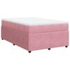 vidaXL Cama boxspring com colch&atilde;o 120x190 cm veludo rosa