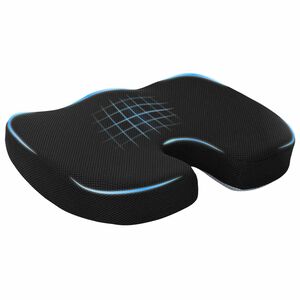 vidaXL Almofada com travesseiro Preto 46 x 38 x 8 cm Malha