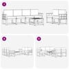 vidaXL Conjunto de Sof&aacute;s para Exterior 7 pcs Cinza Natural e Claro