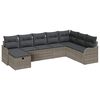 vidaXL Conjunto de Sof&aacute; de Jardim 8 unid. Cinzeto vime PE