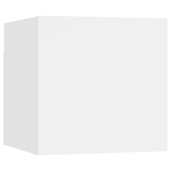 vidaXL 10 pcs conjunto de m&oacute;veis de TV derivados de madeira branco