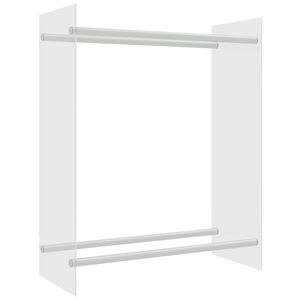 vidaXL Suporte para lenha 80x35x100 cm vidro temperado transparente
