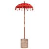 vidaXL Parasol Balin&ecirc;s com Base Vermelho 95 x 95 x 260 cm