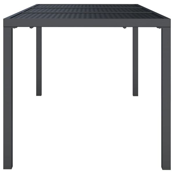vidaXL Mesa de jardim 165x80x72 cm aço antracite