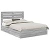 vidaXL Cama com Armazenamento com gaveta Cinza Sonoma 160 x 200 cm