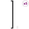 vidaXL Puxadores para m&oacute;veis 5 pcs 480 mm a&ccedil;o inoxid&aacute;vel preto