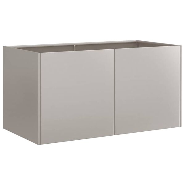 vidaXL Floreira enferrujada 80x40x40 cm a&ccedil;o resistente